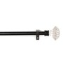 White Powder Coated  Iron Curtain Rod  (48 to 88 Inches) With Bracket