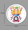 White Plastic Power Kids Wall Clock