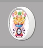 White Plastic Power Kids Wall Clock
