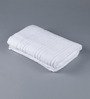White Patterned 700 GSM Cotton Bath Towel