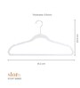 White Premium Velvet Hangers with Non-Slip Surface, 360 Swivel Hook, Slim Ergonomic Design