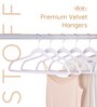 White Premium Velvet Hangers with Non-Slip Surface, 360 Swivel Hook, Slim Ergonomic Design