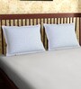 White Patterned 300TC Cotton 27 x 18 Inches Pillow Covers (Set of 2)