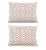 White Geometric 300TC Cotton 27 x 18 Inches Pillow Covers (Set of 2)