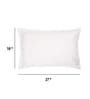 White Solid 300TC Cotton 27 x 18 Inches Pillow Covers (Set of 2)