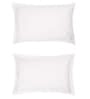 White Solid 300TC Cotton 27 x 18 Inches Pillow Covers (Set of 2)