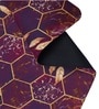Golden Hexagon Printed Rubber 22x14 Inches Anti Skid Bath Mat