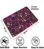 Golden Hexagon Printed Rubber 22x14 Inches Anti Skid Bath Mat