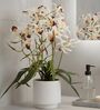 White Pu Foam Elegant Star Orchid Arrangement Pot With Flower