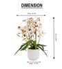White Pu Foam Elegant Star Orchid Arrangement Pot With Flower