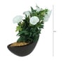 White Pvc Morning Glory Artificial Bonsai With Brown Ceramic Pot