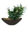 White Pvc Morning Glory Artificial Bonsai With Brown Ceramic Pot
