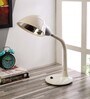 White Pvc Shade Study Lamp With White Base