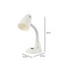 White Pvc Shade Study Lamp With White Base