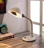 White Pvc Shade Study Lamp With White Base