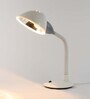 White Pvc Shade Study Lamp With White Base