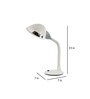 White Pvc Shade Study Lamp With White Base