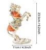 White Red Roaring Horse Polyresin Figurine