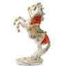 White Red Roaring Horse Polyresin Figurine