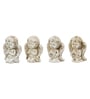 White Resin Baby Angel Statues (Set of 4)
