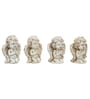 White Resin Baby Angel Statues (Set of 4)