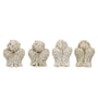 White Resin Baby Angel Statues (Set of 4)