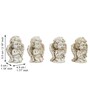 White Resin Baby Angel Statues (Set of 4)