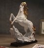 White Resin Mustang Sculpture