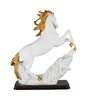 White Resin Mustang Sculpture