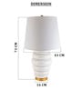 White Resin Opal Grandeur table lamp