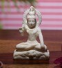 White Resin Sitting Shiva Idol