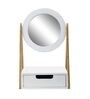 White Round Metal Wall Hanging Mirror