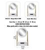 White Round Metal Wall Hanging Mirror