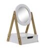 White Round Metal Wall Hanging Mirror