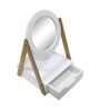 White Round Metal Wall Hanging Mirror