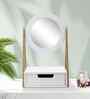 White Round Metal Wall Hanging Mirror