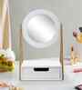 White Round Metal Wall Hanging Mirror