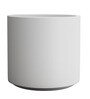 White Round Shaped Polymer Planter