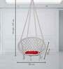 Round Fabric Swing in White & Red Colour