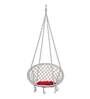 Round Fabric Swing in White & Red Colour