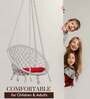 Round Fabric Swing in White & Red Colour