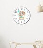 White Plastic Sagittarius Kids Wall Clock