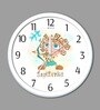 White Plastic Sagittarius Kids Wall Clock