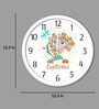 White Plastic Sagittarius Kids Wall Clock