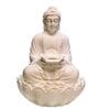 White Buddha Offering Sand Stone Indoor Water Fountain