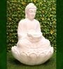 White Buddha Offering Sand Stone Indoor Water Fountain