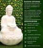 White Buddha Offering Sand Stone Indoor Water Fountain