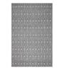 White Saratov Geometric Wool 4ft x 6ft Hand Woven Carpet