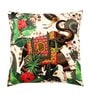 White Satin Abstract 16X16 Inches Cushion Cover