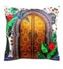 White Satin Abstract 16X16 Inches Cushion Cover